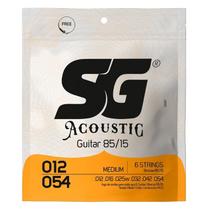 Jogo Cordas Violão Aço Bronze Tensão Média 012-054 - SG