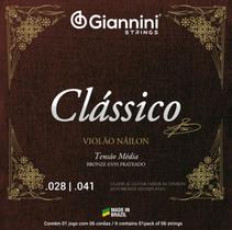 Jogo Cordas Violão Náilon Clássico Bronze Média GENWPM Jogo Cordas Violão Náilon Clássico Bronze Média GENWPM