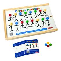 Jogo Cores e Posições Brinquedos Educativos Infantil Cognitivo Carimbras Criança 3 anos