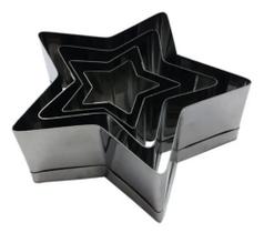 Jogo Cortador Estrela 4 Peças Aço Inox