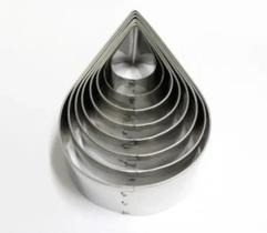 Jogo Cortador Gota / Pingo 8 Pçs Inox P/ Massas E Biscoitos