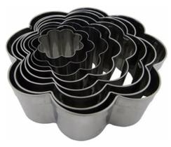 Jogo Cortador Margarida Kit Com 8 Peças Em Aço Inox