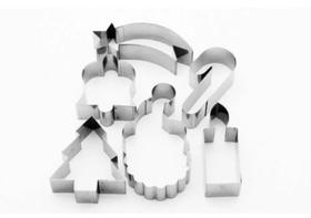 Jogo Cortador Natalino 6 Peças P Massas E Biscoitos N6cp