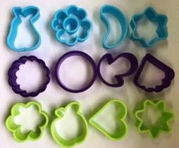 Jogo Cortador Para Biscoito E Pasta Americana 12 Peças Plástico Confeitudo