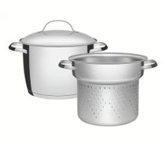 Jogo Cozi-Pasta Aço Inox 20 Cm 2 Peças Allegra