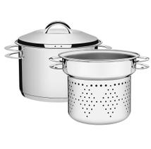 Jogo Cozi-Pasta Inox 2 Peças 24 Cm