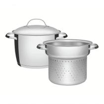 Jogo Cozi-pasta Tramontina Allegra Em Aço Inox 2 Peças
