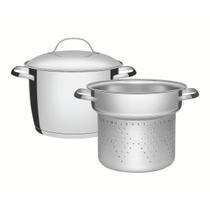 Jogo Cozi-Pasta Tramontina Allegra em Aço Inox com Fundo Triplo 2 Peças 20 cm Jogo Cozi-Pasta Tramontina Allegra em Aço Inox com Fundo Triplo 2 Peças 20 cm