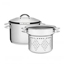 Jogo Cozi-pasta Tramontina Solar Em Aço Inox 24cm 2 Peças Jogo Cozi-pasta Tramontina Solar Em Aço Inox 24cm 2 Peças