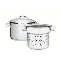 Jogo Cozi-Pasta Tramontina Solar em Aço Inox Fundo Triplo - 2 Peças 20 cm Jogo Cozi-Pasta Tramontina Solar em Aço Inox Fundo Triplo - 2 Peças 20 cm