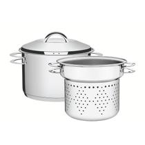 Jogo Cozi-Pasta Tramontina Solar em Aço Inox Fundo Triplo com Alças 2 Peças 24 cm Jogo Cozi-Pasta Tramontina Solar em Aço Inox Fundo Triplo com Alças 2 Peças 24 cm