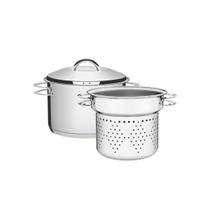 Jogo Cozi-Pasta Tramontina Solar em Aço Inox Fundo Triplo com Alças 2 Peças 24 cm Jogo Cozi-Pasta Tramontina Solar em Aço Inox Fundo Triplo com Alças 2 Peças 24 cm