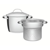Jogo CoziPasta com Fundo Triplo 2 Peça, Tramontina, 65650060, Inox Jogo CoziPasta com Fundo Triplo 2 Peça, Tramontina, 65650060, Inox