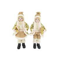 Jogo Criancas Musical Decoração De Natal Dourado Luxo 42cm Jogo Criancas Musical Decoração De Natal Dourado Luxo 42cm