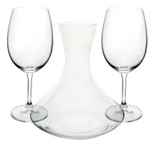 Jogo Cristal Bohemia com 1 Decanter 1,5 Litros E 2 Taças Linha Forum Transparentes