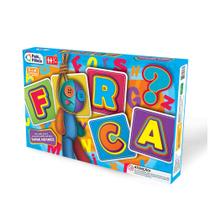Jogo da Forca Brinquedo Educativo com Peças Coloridas e Letras Grandes - Pais e Filhos