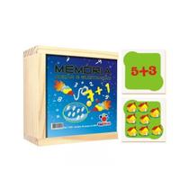 Jogo da Memória Adição e Subtração Caixa em Madeira