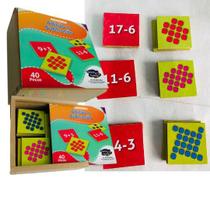 Jogo Da Memória Adição E Subtração Educativo Em Madeira