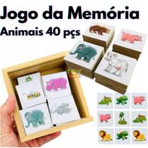 Jogo Da Memória Animais 40 Peças Brinquedo Toy Trade