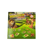 Jogo da Memória Animais Bilíngue Madeira 24 Peças