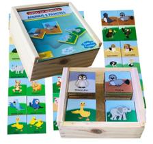 Jogo Da Memória Animais E Filhotes Infantil Educativos 40 Pç