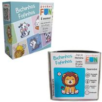 Jogo da Memória Animais Educação Infantil Bichinhos Fofinhos 3 Anos Ou + Cooper Fun