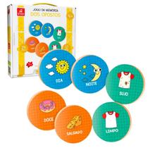 Jogo Da Memória Aprendendo Os Opostos, Brincadeira De Criança, 24 Peças Em Madeira Jogo Da Memória Aprendendo Os Opostos, Brincadeira De Criança, 24 Peças Em Madeira