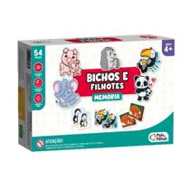 Jogo da Memória Bichos e Filhotes 54 Peças - Pais e Filhos