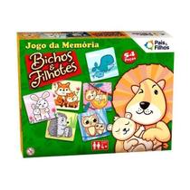 Jogo da Memória Bichos e Filhotes Pais e Filhos 0962 Jogo da Memória Bichos e Filhotes Pais e Filhos 0962