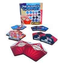 Jogo da Memoria Cognitivo "O Que Tem No Circo" 10 Pares Jogo da Memoria Cognitivo "O Que Tem No Circo" 10 Pares