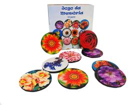 Jogo da Memória Cognitivo redondo Flores do Brasil 12 pares