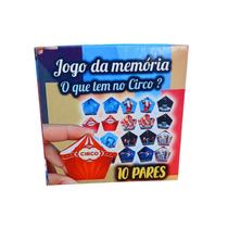 Jogo da Memória Coisas Que Tem No Circo de 10 Pares Jogo da Memória Coisas Que Tem No Circo de 10 Pares