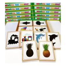 Jogo da memória das sombras 24 peças madeira Jogo da memória das sombras 24 peças madeira