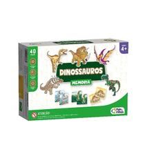 Jogo da Memória Dinossauros 40Pçs Divertido Infantil Lúdico - Pais e Filhos