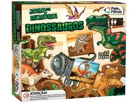 Jogo da Memória Dinossauros Pais e Filhos - 40 Cartas