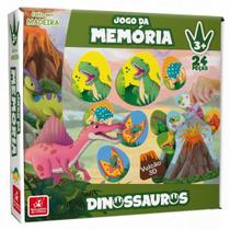 Jogo da Memoria Dinossauros Vulcao 3D 24 Pecas