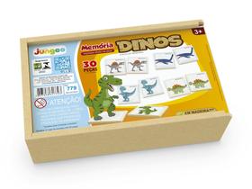 Jogo da memória dos dinossauros caixa madeira c tampa 30 pçs Jogo da memória dos dinossauros caixa madeira c tampa 30 pçs