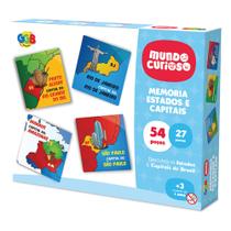 Jogo da Memória Educativo Estados e Capitais do Brasil Ref 1030 GGB Brinquedos Jogo da Memória Educativo Estados e Capitais do Brasil Ref 1030 GGB Brinquedos