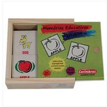 Jogo Da Memória Em Inglês - Madeira - Carimbrás Jogo Da Memória Em Inglês - Madeira - Carimbrás
