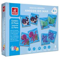 Jogo Da Memoria Em Madeira Amigos Do Mar 24Pcs Jogo Da Memoria Em Madeira Amigos Do Mar 24Pcs
