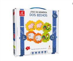 Jogo Da Memória Em Madeira Bichos 24 Pcs