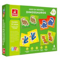 Jogo Da Memoria Em Madeira Dinossauros 24Pcs