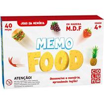 Jogo da Memória em Madeira, Memo Food, Coluna, 40 Peças, Multicor Jogo da Memória em Madeira, Memo Food, Coluna, 40 Peças, Multicor
