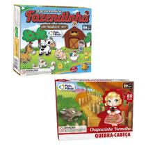 Jogo da Memoria em Madeira + Quebra Cabeça Infantil 80 Peças Personagem Chapeuzinho vermelho Jogo da Memoria em Madeira + Quebra Cabeça Infantil 80 Peças Personagem Chapeuzinho vermelho