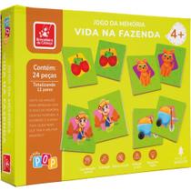 Jogo da Memória em Madeira Vida NA Fazenda 24 Peças Jogo da Memória em Madeira Vida NA Fazenda 24 Peças