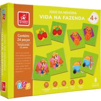 Jogo da Memoria em Madeira Vida NA Fazenda 24PCS