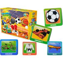 Jogo da Memoria Esportes 48 Pçs 24 Pares Brinquedo Infantil