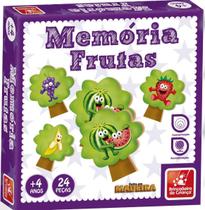 Jogo Da Memória Frutas 24 Peças Brincadeira De Criança