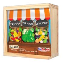 Jogo da Memória Frutas e Legumes em Caixa de Madeira Jogo da Memória Frutas e Legumes em Caixa de Madeira