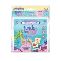 Jogo da Memória Fundo do Mar Animais 18 Peças + Livro Educativo Lúdico - Leo&Leo